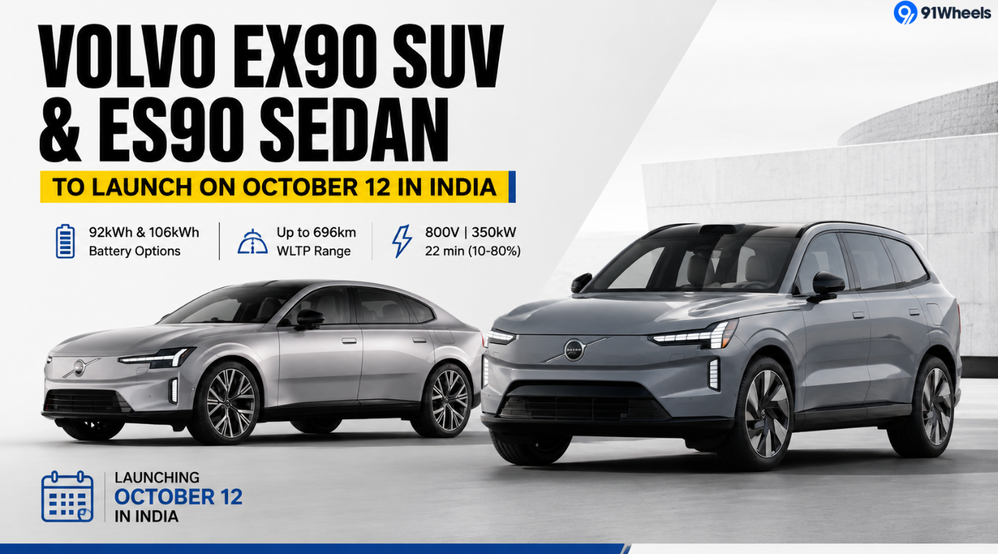 Volvo EX90 SUV & ES90 Sedan To Launch On October 12 In India
